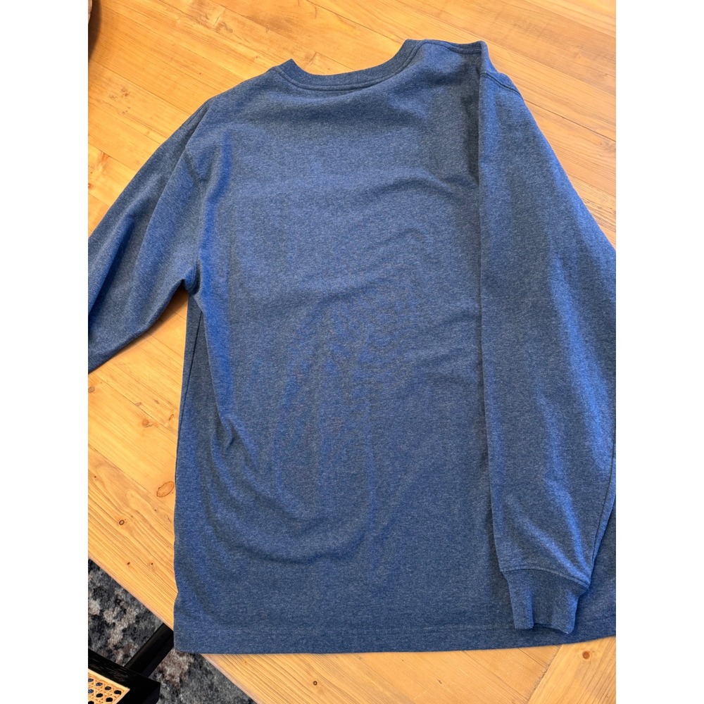 Carhartt Mens Loose Fit‎ Long Sleeve Pocket T-Shirt Blue Heather K126 413 Medium - Picture 4 of 12